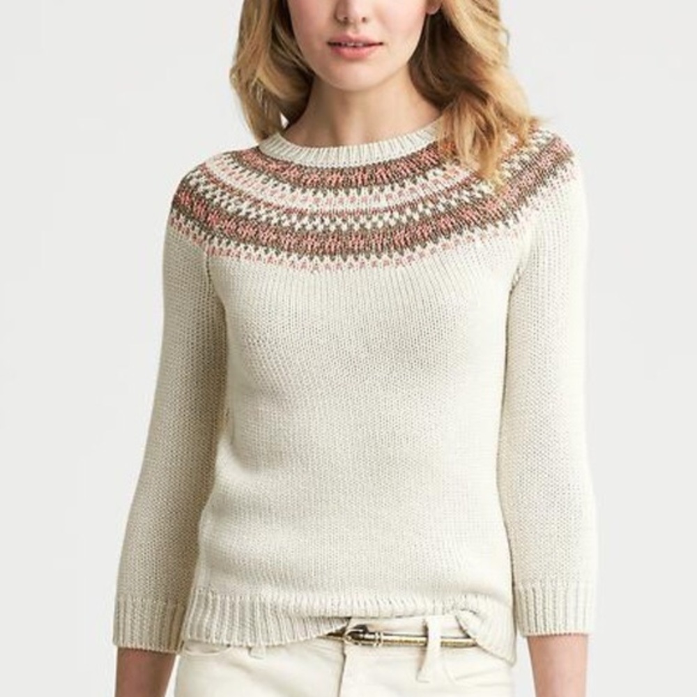 NWOT Banana Republic fair isle sweater size XL